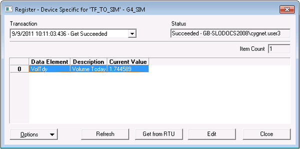Register data group element